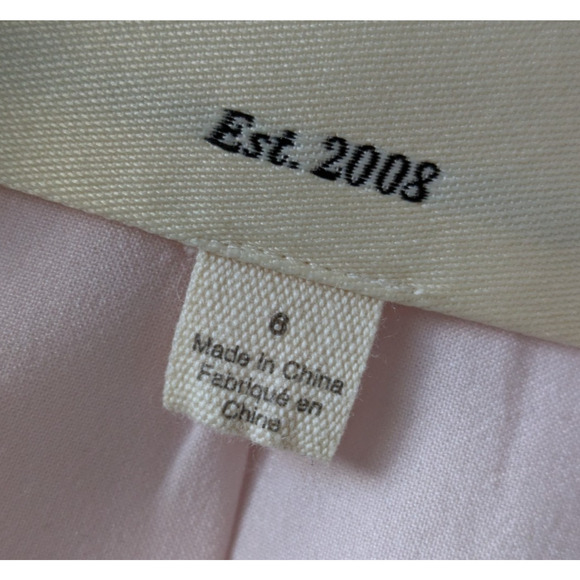 L’AGENCE Kenzie Double Breasted Blazer in Pink Ivory Tweed in Size 6 Houndstooth - Picture 5 of 11